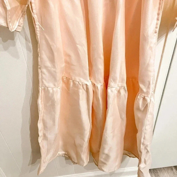 Sue Sartor Athenee softest blush silk organza midi dress size large - Picture 8 of 13